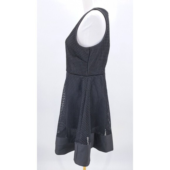 Romeo & Juliet Black A‎ Line Dress Size Large Sleeveless Sheer Netting - Picture 3 of 7